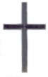 Iron-on Applique - Latin Cross #3053 - Black,  4.75" x 2.75"