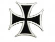 Wholesale Iron-on Applique - Cross Pattée #9202 - White Black,  3" x 3", 25pcs