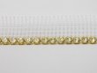 Rhinestone Banding - White Net Single Row, Gold/Crystal 4mm