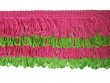 Rainbow Fringe - #I - Lime - Hot Pink  -  3.5"
