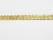Rhinestone Banding - Cup Chain R06 - Double Row, Gold/Crystal, 2.5mm