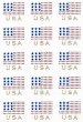 Hot Fix Transfer - USA Flag, 15 per sheet