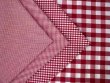 Gingham Check Fabric - Red with White