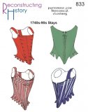 Reconstructing History Pattern #RH833 - 18th Century Corsets - Colonial and Revolutionary Corsets 