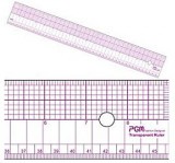 Tailoring Supplies - Transparent Grading Ruler B-95, 18 inch x 2 in with English and metric grid