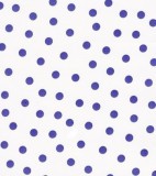 Oilcloth - Polka Dots - Blue Dots on White