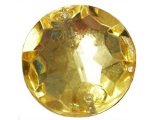 Wholesale Acrylic Jewels - Light Topaz Sew-In Gemstone - Medium Round, 14mm - 1 Gross, 144 jewels