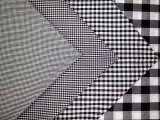 Wholesale Gingham Check Fabric - Black 20 yards