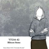 VF216-42 Blitzen Stone - Mottled Denim Blue Lightweight French Terry Knit Fabric