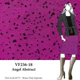 VF236-18 Angel Abstract - Magenta & Black Textured Knit Fabric