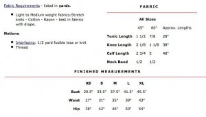 Dana Marie Sewing Pattern #1047 - The Right to Bare Arms - yardage requirements