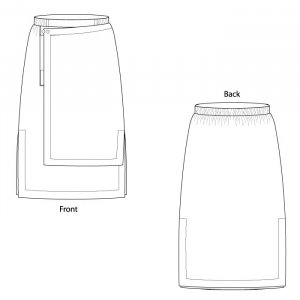 Shapes Eleven Eleven Skirt pattern drawing