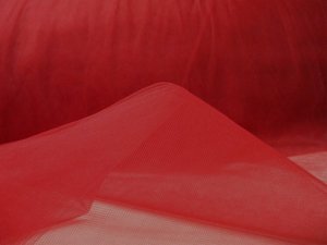 Illusion Tulle Fabric - Red