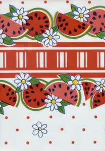 Oilcloth vinyl - Reunion in color red