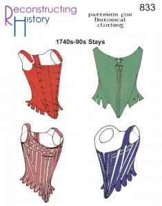 Reconstructing History Pattern #RH833 - 18th Century Corsets - Colonial and Revolutionary Corsets 