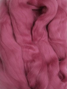 Merino Wool Roving color Fucshia