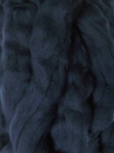 Merino Wool Roving color Midnight Blue