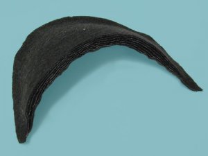 Wholesale Shoulder Pad #1189 - Black, Uncovered, Set in, 1/2"