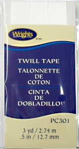 Wrights Twill Tape #301- White #030
