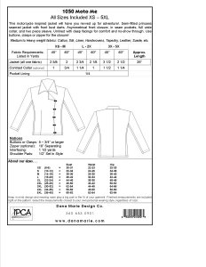 Dana Marie Sewing Pattern #1050 - Moto Me