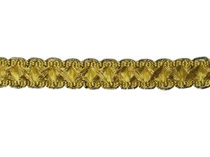 Louisa Metallic Braid - Trim #320 - Antique Gold with Metallic GoldLouisa Metallic Braid - Trim #320 - Antique Gold with Metallic Gold