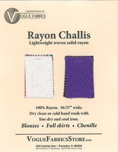 Color Card - Rayon Challis
