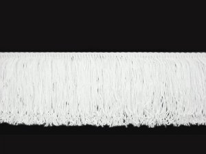 Wholesale Rayon Chainette Fringe - White  #1 -  2 inch  -  36 yards