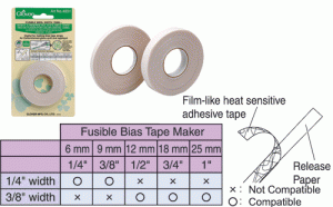Clover - Fusible Webs for Bias Tape - 10mm