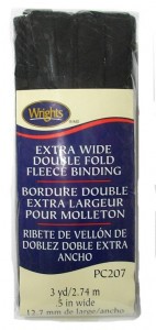 Wrights Extra Wide Double Fold Fleece Binding #207 - Black #31
