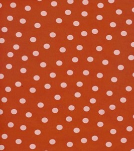 Oilcloth - Polka Dots - White Dots on Red