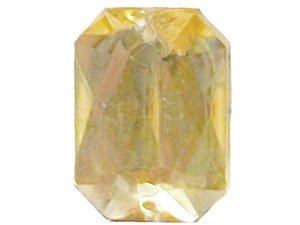 Wholesale Acrylic Jewels - Light Topaz Sew-In Gemstones - Emerald Cut, 13x18mm - 144 jewels