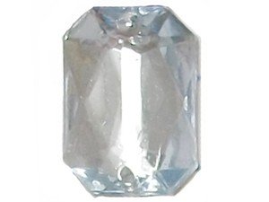 Wholesale Acrylic Jewels - Light Blue Sew-In Gemstones - Emerald Cut, 13x18mm - 144 jewels