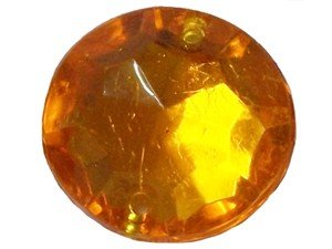 Wholesale Acrylic Jewels - Topaz Sew-In Gemstone - Medium Round, 14mm - 1 Gross, 144 jewels