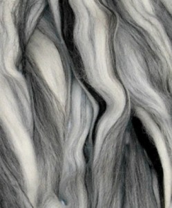 Merino Wool Roving - Grey