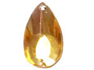 Wholesale Acrylic Jewels - Light Topaz Sew-In Gemstone - Tear Drop, 13x22mm - 144 jewels