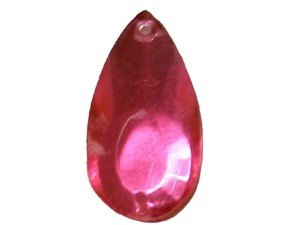 Wholesale Acrylic Jewels - Rose  Sew-In Gemstone - Tear Drop, 13x22mm - 144 jewels