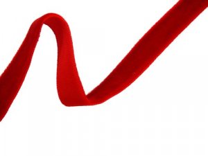 Velvet Ribbon - Red - 3/8" wide