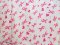Fleece Prints - Pink Ribbons with Hearts, full width view