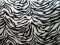 Minky Animal Print Fur Fabric - Zebra, alternate view