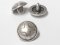 Novelty Metal Nordic Style Buttons - Antique Silver