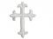 Wholesale Iron-on Applique - Fleury Latin Cross #17864 - White, 1.875" x 1.375", 25pcs