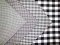 Gingham Check Fabric - Black with White