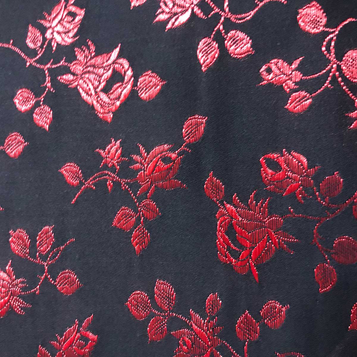 Coutil - Black and Red Brocade Corseting Fabric, order in 1/2 yard ...