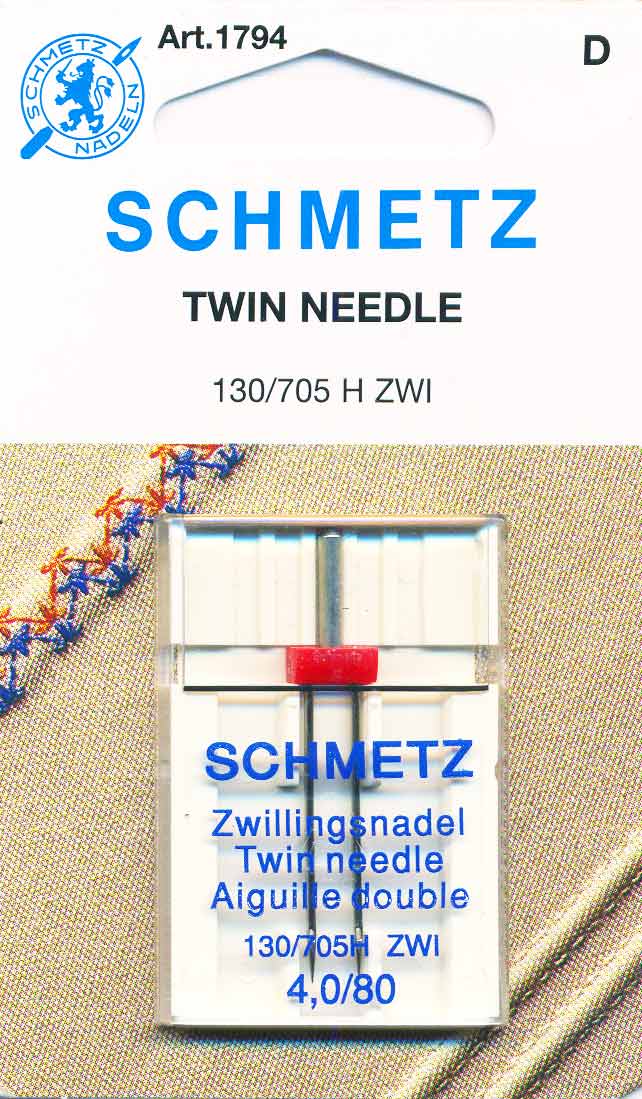 Schmetz 4mm Twin Needle #80