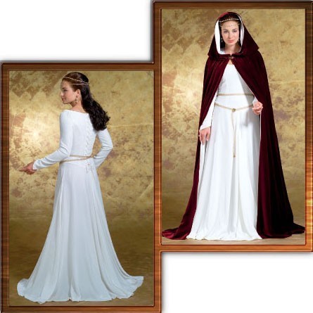 M7886 Sewing Pattern Costume Renaissance Tudor Lined Gathered to Neckline Cape 