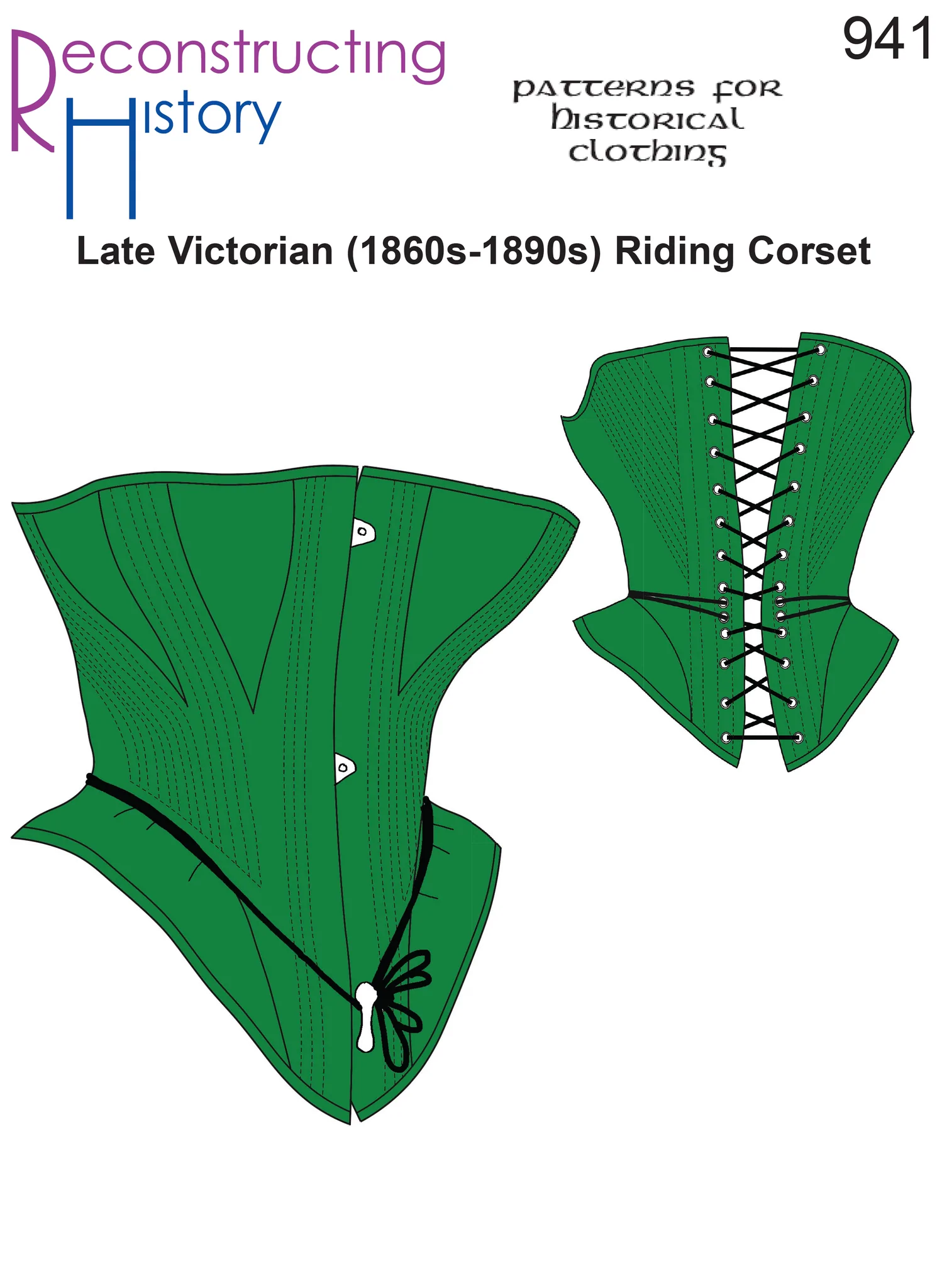 Reconstructing History #RH941 - Late Victorian (1860s-1890s) Riding Corset