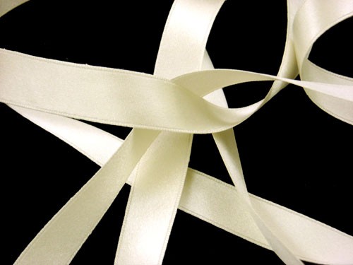 Silk Satin Ribbon 1/4 Black