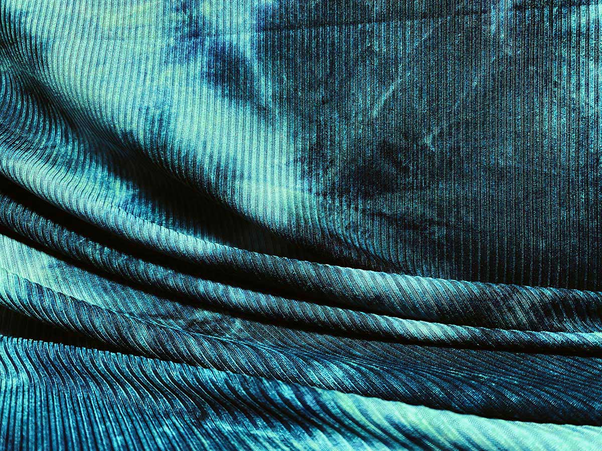 VF23205 Paris Mallard Dark Green Teal Super Soft Tiedye Rib Knit Fabric