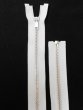 Separating Zipper - 80" For Coat Lining - White-Silver