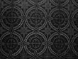 Damascene Church Brocade Fabric - Black
